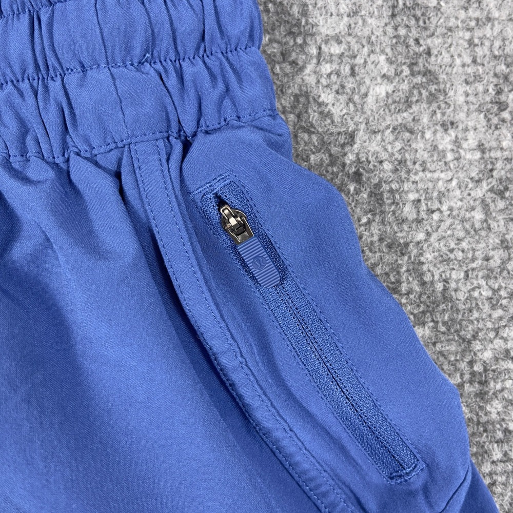 Lululemon Track That HR Lined Short 3 Women Size 0 Blue Smocked Waist W7AZ2S - Picture 6 of 6